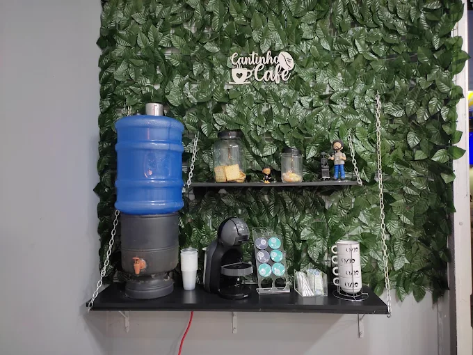 Cantinho do café da Ozi Barbearia